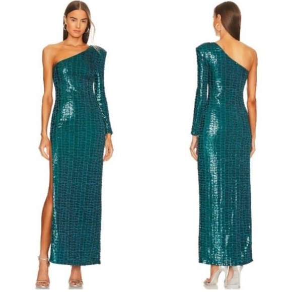 Michael Costello x REVOLVE Rumi Sequin One Arm Gown Size XS - Picture 1 of 9